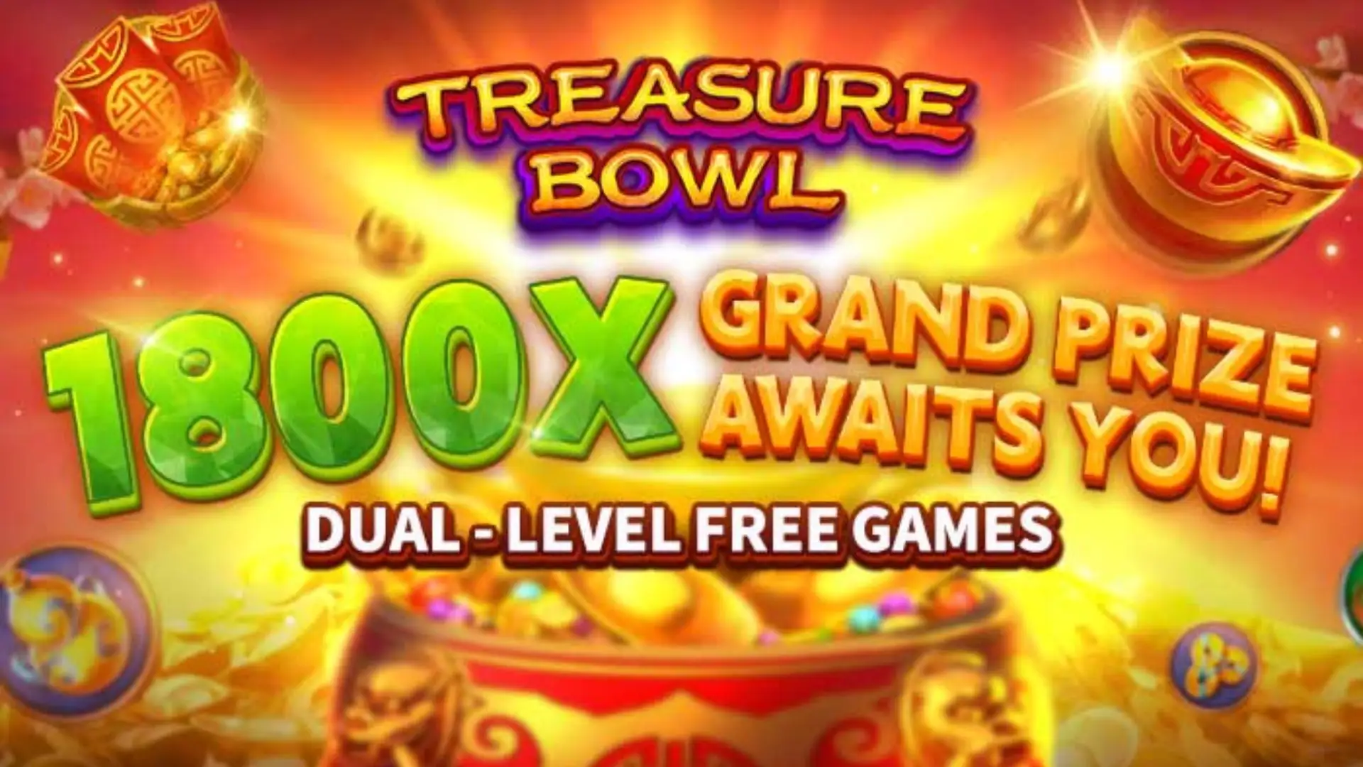Multiplicadores Treasure Bowl 998brl - 7777x Máximo com Tigela Dourada